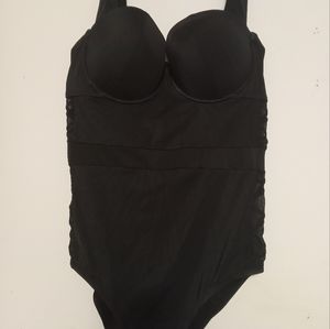 Torrid plus size slimming swimsuit - Goth